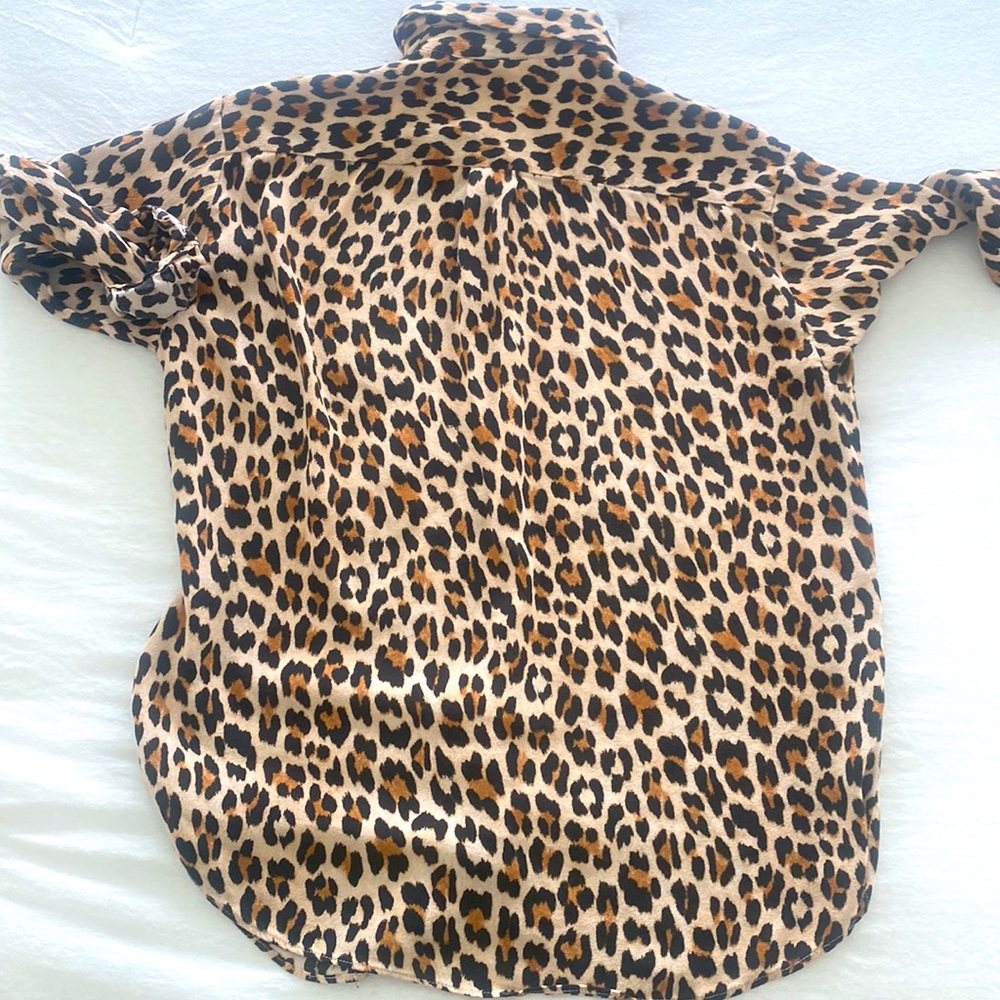 ZARA // Leopard 3/4 Sleeve Blouse - Picture 4 of 6